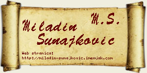 Miladin Sunajković vizit kartica